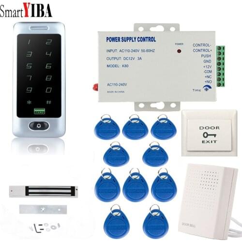 SmartYIBA RFID Access Control System Kit Set With Electronic Lock Password Keypad & RFID Reader DIY Kit For Door Security