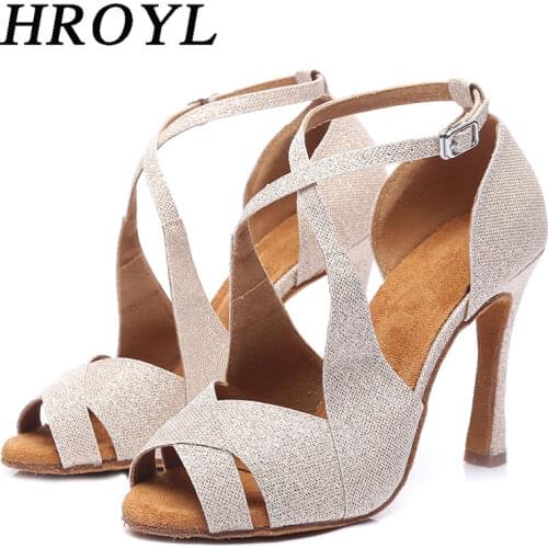 Latin dance shoes for girl women ladys Rhinestone ballroom professional Salsa tango party dancing shoes high heel