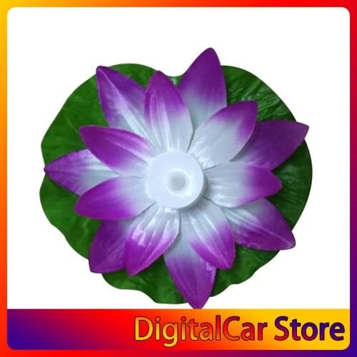 Waterproof LED Artificial Lotus Colorful Changed Floating Flower Lamps Water Swimming Pool Wishing Light Lanterns Party Supply