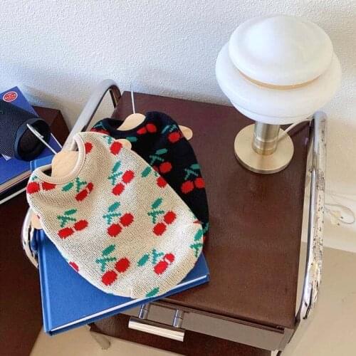 Pet Cherry Knitted Sweater Teddy Bichon Hiromi Schnauzer Yorkshire Poodle Small Dog Dog Clothes