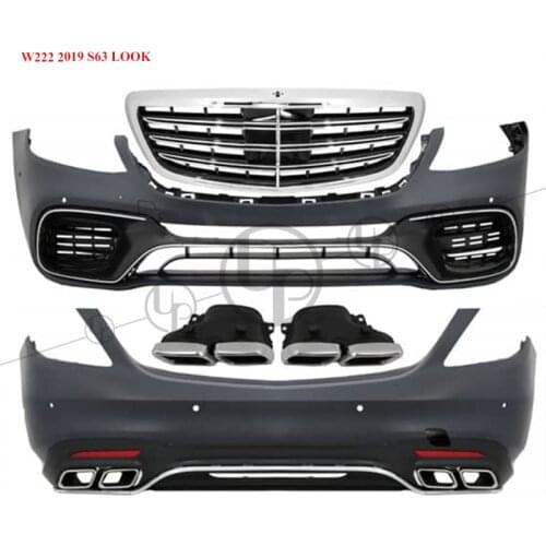 W222 2019 Year S63 Look full body kit with front and Rear LED lights