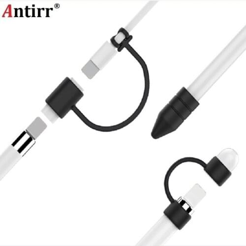 Anti-lost Cap Holder Nib Cover Dust-proof For Lightning Cable Adapter Tether Kit Lightweight Silicone for iPad Pro Apple Pencil