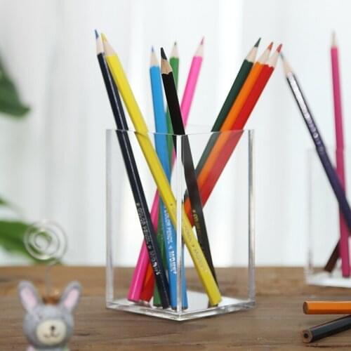 Desk Pen Pencil Organizer Brush Organizer Acrylic Cosmetic Brush Holder Stand Makeup Organizer Clear Make Up Brush Storage Rack