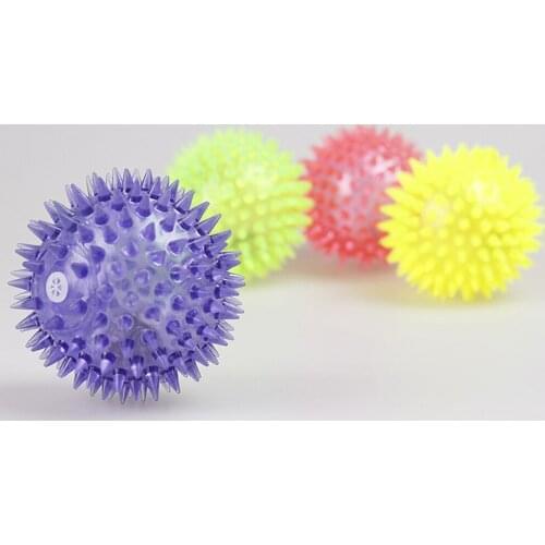 1 Pc Flashing Light Up Spikey Ball Spikey High Bouncing Balls Sensory Hedgehog Ball Color Random 5.5cm
