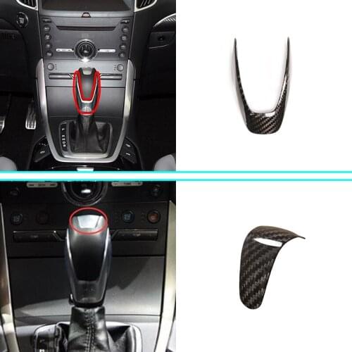 For Ford Edge 2015-2018 1 Pcs Real Carbon Fiber Car Center Console Gear Shift Head Cover Trim Gear Shift Patch Car Accessories