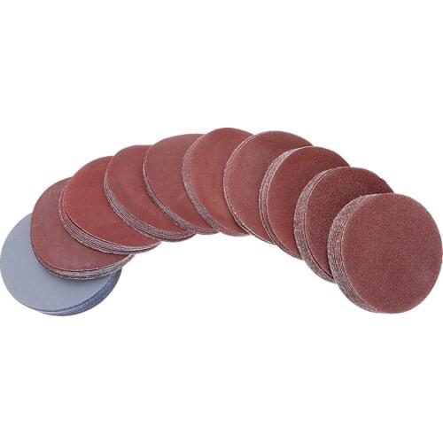 100pcs Mayitr Abrasive Tools 75mm 3" Sanding Discs Round Sandpaper Polishing Pad Sheets