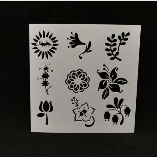 13*13 Flowers Layering Stencils for Diy scrapbook/photo album Decorative Embossing coloring,painting stencil,home decor