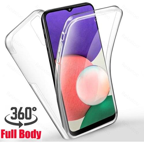 360° transparent protective case For samsung galaxy a22 a32 a52 a72 a82 a12 a02s a02 a03s a 32 22 52 72 5g silicone phone cover