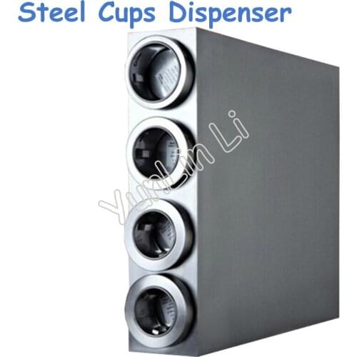 4 Holes Cup Dispenser Stainless Steel Cup Dispenser for 8/9/10cm Coffee/Bubble Tea Cup Bubble Tea Machine