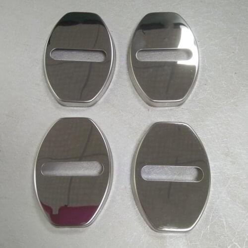4pcs Silver Black Blue Stainless Car accessory Door Lock Cover Antirust Decoration Protection Cover For Vw Audi Skoda Porsche
