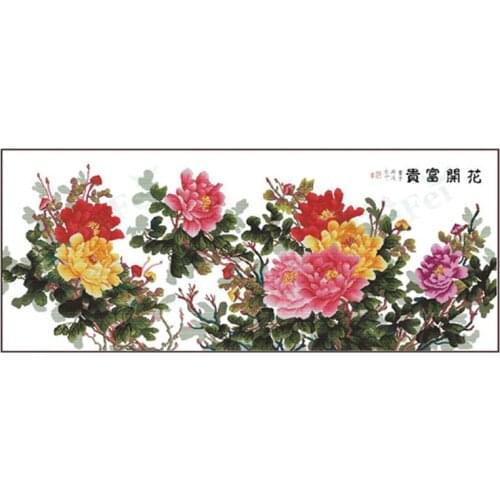 Diy Sale Diamond Embroidery Mosaic Painting Cross Stitch,Full,Blooming Peony Brings Wealth, Traditonal Chinese Decorative Gift