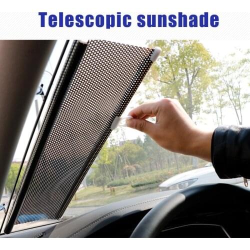 Front Auto Rolling Blinds Sunshades Heat Insulation Blinds Car Curtains,Retractable Sunshades for Side Windshield Vehicles
