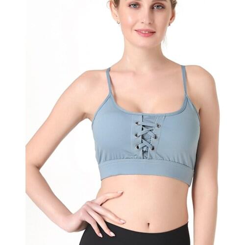 Beauty Back Yoga Bra Sport Shockproof Vest Padded Sexy Running Underwear Elastic Women Crop Top Cosy Wire Free Plus Size Bra