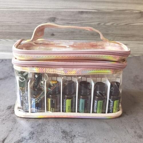 35 Compartments 15ml Double Layer Essential Oil Storage Bag PU Essential Oil Case for DoTERRA Travel Ziplock Carrying Organizers