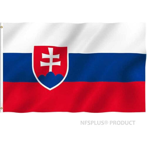 Slovakia Flag 90x150cm 100% Polyester Double Sides Printed National Flags And Banners For Decoration Celebration Parade Sports