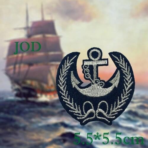 JOD 5.5*5.5cm Anchor Navy Tactical Military Patch Applique Stickers Embroidery Iron on Patches for Clothing Clothes Badges DIY