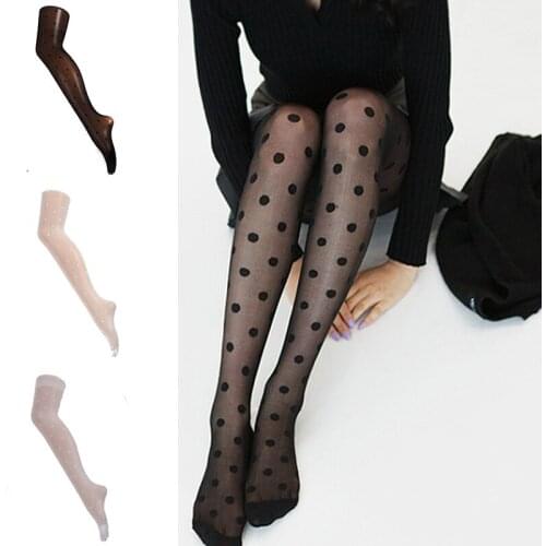 Tights Classic Pantyhose Polka Dot Silk Stockings Women Summer Sexy Breathable Elastic Slim High Waist Sun Protection Hosiery