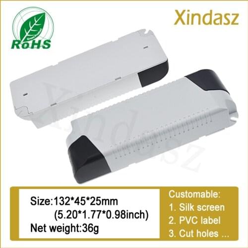 132X45X25 mm LED light power supply boxes IP55 plastic enclosure electronic 24-36W (PC fire-retardant materials)