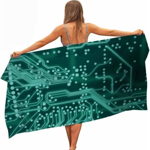 Computer Motherboard Mikrofaser Pool Strand Handtuch Tragbare Schnell Trockenen Sand Outdoor Reise Schwimmen Decke Yoga Matte