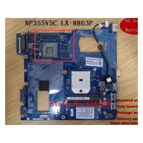 Good Quality mainboard For Samsung NP355C4C NP355V5C NP355E7C Motherboard LA-8863P BA59-03567A Test OK