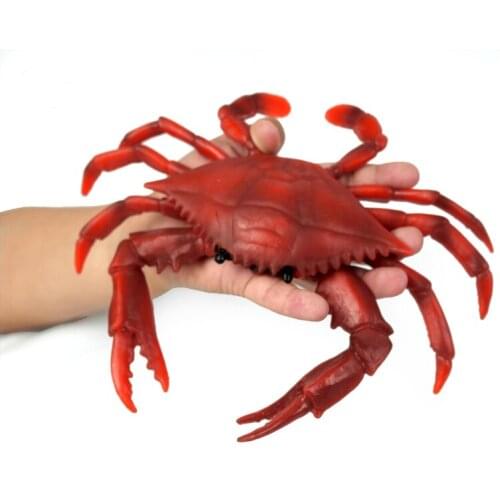 Simulation Marine Animal Swimming Crab Crab Model Toy Seafood Bottom World Lobster Solid Child Cognitive Gift 2021