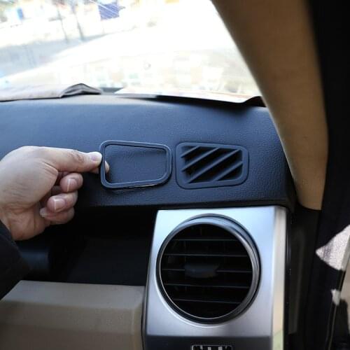 For Land rover Discovery 3 LR3 2004-2009 ABS Silver/Black Car Dashboard AC Vent Outlet Frame Cover Stickers Car Accessories