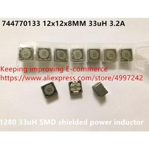 Original new 100% 744770133 12X12X8MM 33uH 3.2A 1280 33uH SMD shielded power inductor