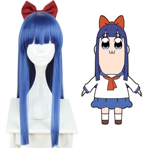 Anime POP TEAM EPIC Cosplay Wigs Pipimi Cosplay Heat Resistant Synthetic Wigs Halloween Carnival Party Poputepipikku Wig