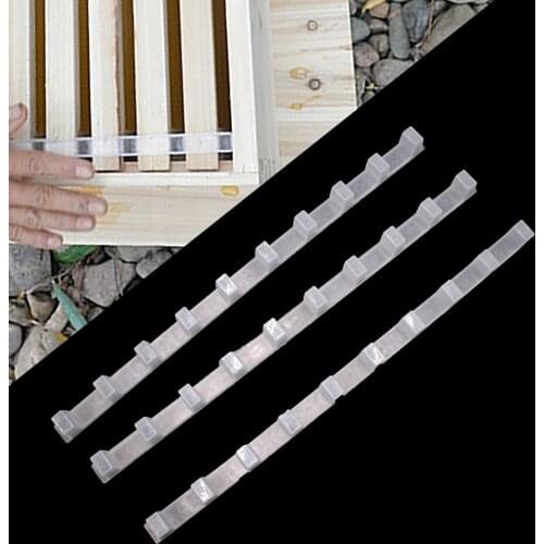 5PCS Beekeeping Bees Bar Bee Hive Frame Nest Box Strip Avoid Agitation Plastic White Interval 36cm Anti Shaking Beehive Supplies