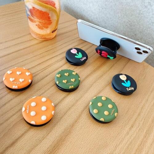 Simple mobile phone holder folding retractable personalized finger ring sticker anti-fall