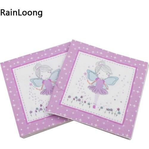 [RainLoong] 3Plys Beverage Paper Napkins Angle Party Tissue Vintage Napkins Decoration Serviette 33*33cm 5packs (20pcs/pack)