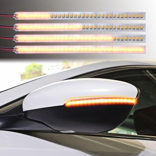 Sales Car Rearview Mirror Indicator Lamp Streamer Strip Flowing Turn Signal Lamp Amber LED Car Light Source