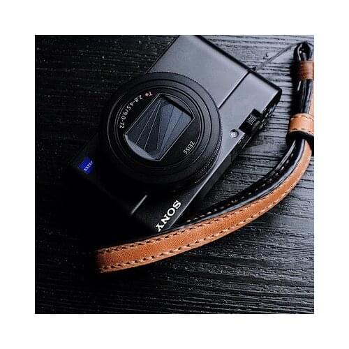 Hand-woven cowhide Camera wrist band for Mirrorless Digital Camera Leica Canon Fuji Nikon Olympus Pentax Sony