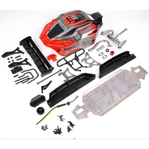 ROfun V5 High Version Conversion Kit with Exhaust Pipe UPgrade for Losi 5ive Losi Dbxl Rc Car Parts