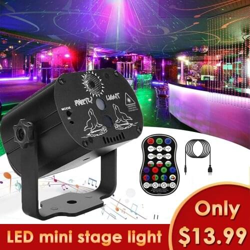 NEW Party Lights Dj Disco Light Stage Projector Lights Mini Karaoke for Birthday party light KTV Bar Halloween Decorations Light