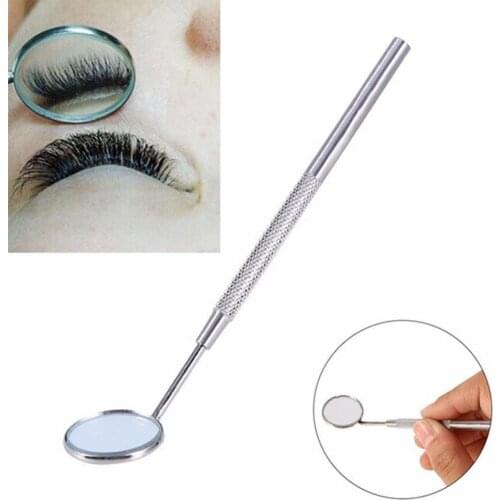 Steel Checking Mirror For Eyelash Extension 1PC Portable Mirrors Makeup Professional Tooth Mouth Dental Tool O4B4