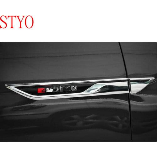 STYO Car 4 Motion ABS Side Wing Fender Door Emblem Badge Sticker Trim for Atlas Teramont 2017 2018