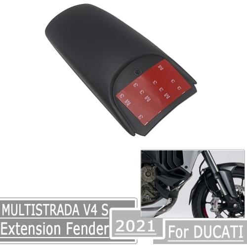 Motorcycle Front Wheel Extension Fender Mudguard Splash Guard For DUCATI MULTISTRADA V4 S 2021