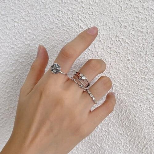 925 Sterling Silver Bow Knot Finger Ring Multi Layer Heart Stackable Wedding Bands Rings for Women Forever Love Knot Charm Ring