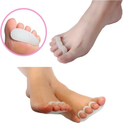 1 Pair Toe Separator Hallux Valgus Toes Overlapping Separation Toes Rehabilitation Corrective Orthotics Five Holes