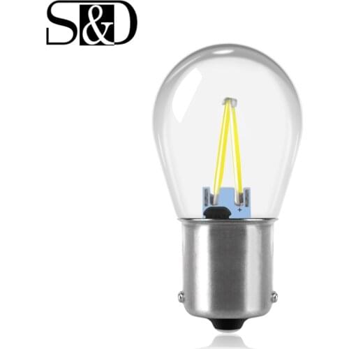 1pcs 1156 BA15S P21W LED Bulbs COB Filament Lights Car Light Turn Signal Brake Tail Stop Lamp Auto White Yellow 12V