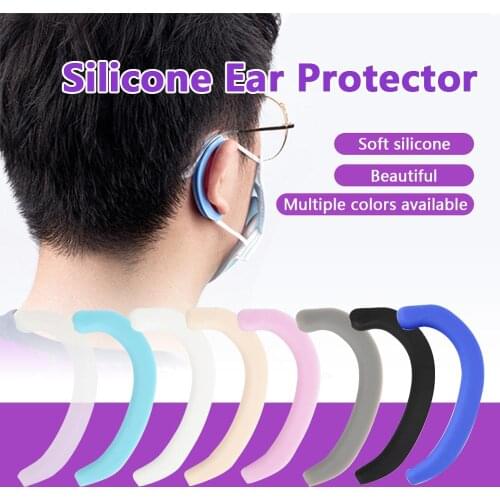 10pcs/5Pairs Silicone Ear Protectors Ear Protection Sleeves Reusable Elastic Soft Silicone Face Mask Earmuffs In Stock