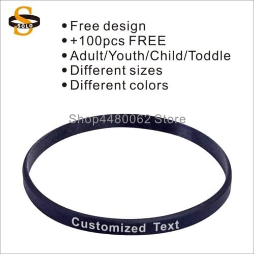 100pcs/lot 6mm Wholesale Silicone Rubber Wristband Flexible Wrist Band 1/4" Cuff Bracelet Sports Casual Bangle For Women Men