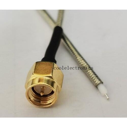 20pcs SMA Male Plug Single-end Connector pigtail RG405 cable 10cm