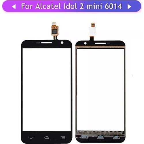 5PCS Screen For Alcatel One Touch Idol 2 Mini L 6014 6016 OT6016 Touch Sensor Glass Panel Digitizer Replacement for Alcatel 6016