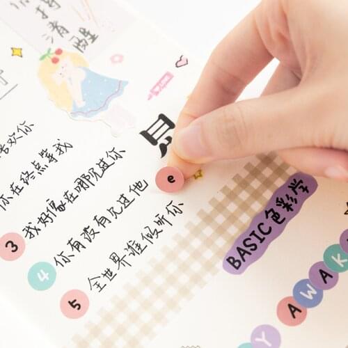 6sheets/set Dot Color Post Itsticker Set Diy Cute Stickers Scrapbooking School Suppliers Stationery Presented