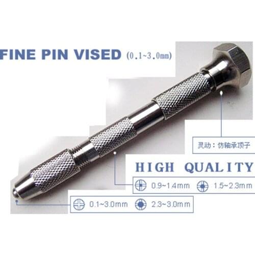 Large Hand Drill Model Precision Drilling Tool Four Clips and 5 Bits 0.3~3.2mm