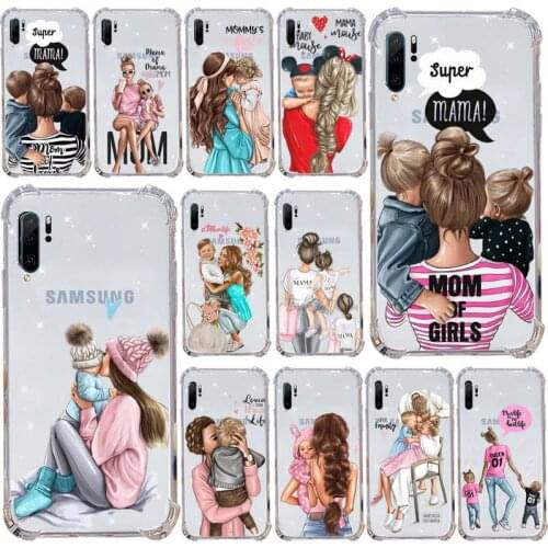 Baby Mama Super Mom Girl Phone Case Transparent For Samsung Galaxy A71 A21s S8 S9 S10 plus note 20 ultra