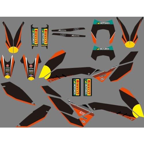 Motorcycle Team Graphic & Backgrounds Decal Stiker Kits for KTM SMCR 690 2008 2009 2010 2011