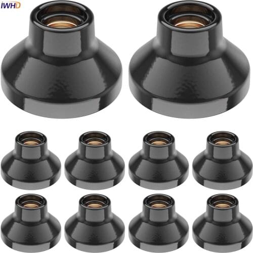 IWHD Ceramic Homekit E27 Lamp Holder Base 110-220V White Black For Table Ceiling Lamp Fitting Soquete E27 Socket Lampholder